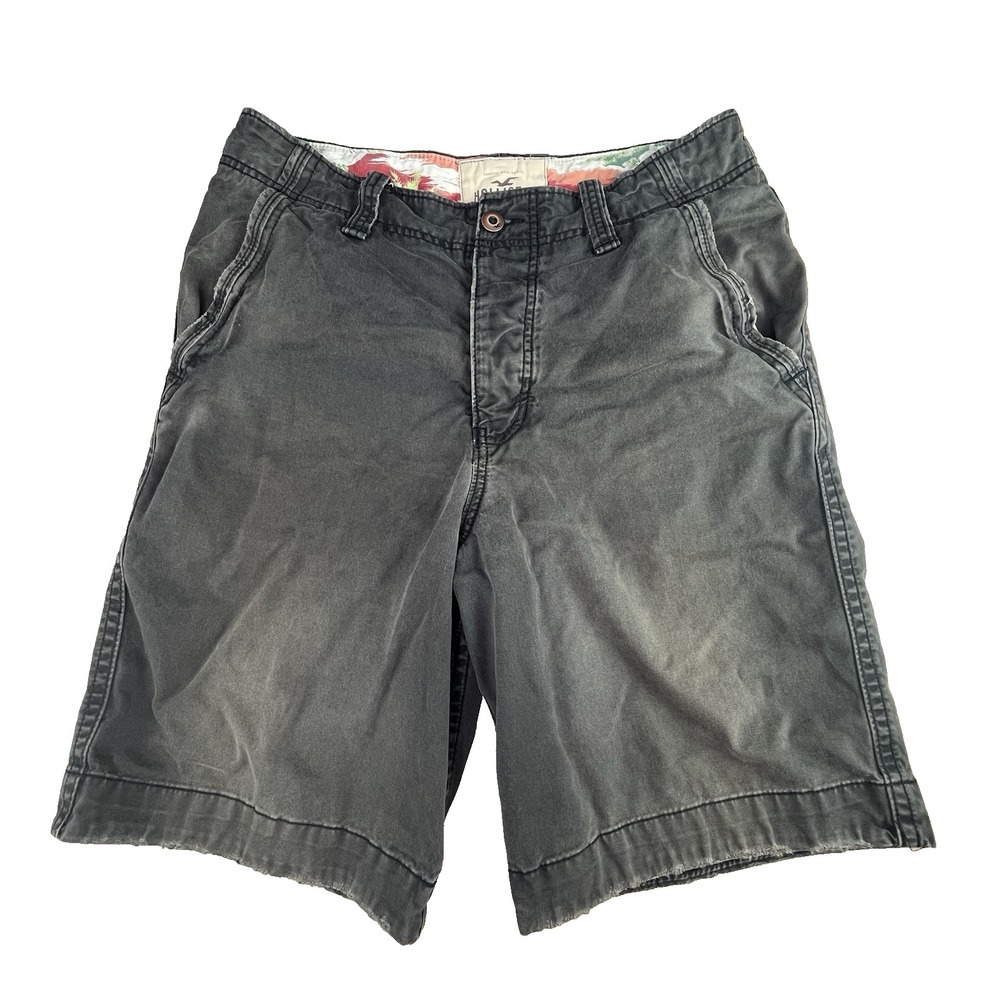 Hollister Shorts Vintage Y2K Men's 33 Cargo Surfer Heavy Baggy Dark Gray‎
